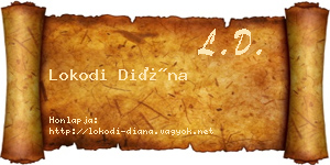 Lokodi Diána névjegykártya