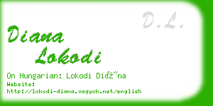 diana lokodi business card